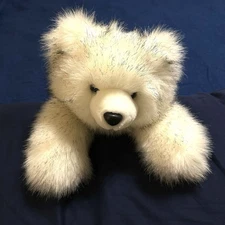 Cute Polar Teddy Bear Soft Plush Stuffed Animal 17 Inch White With Black Tips