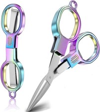 Folding Scissors, Stainl Steel Safety Portable Mini Travel Small