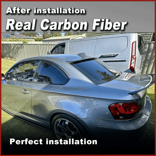 For BMW 1Series E82 135i Coupe 2008-13 Carbon Fiber Rear Roof Top Spoiler Wing - Picture 2 of 11