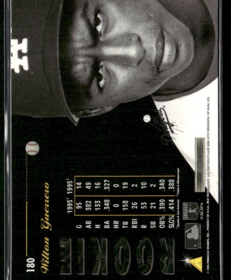 Wilton Guerrero 1996 Pinnacle Aficionado Artist's Proofs #180 Los Angeles - Image 2 of 2