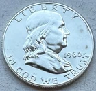 1960 Proof Franklin Half Dollar 90% Silver-INV#8438