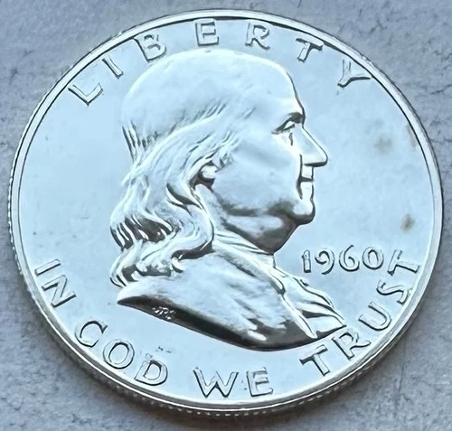 1960 Proof Franklin Half Dollar 90% Silver-INV#8438