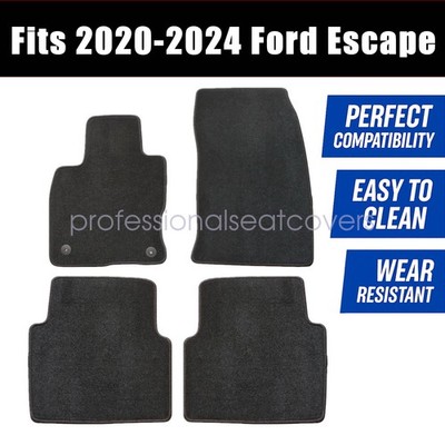 4PCS For 2020-2024 Ford Escape Front & Rear Floor Mats Carpet Velour NEW