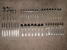 45 Pc HAMPTON SILVERSMITH Ventura Stainless Steel Flatware  8 place Settings ++