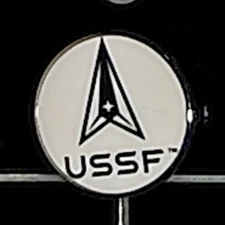 United States Space Force Pin (Hat or Lapel), 3/4"D, By Mitchell Proffitt Comp.