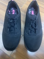 Skechers GO Step Lite Sweet Blooms Washable Knit Slip-On Sneaker Black for gym