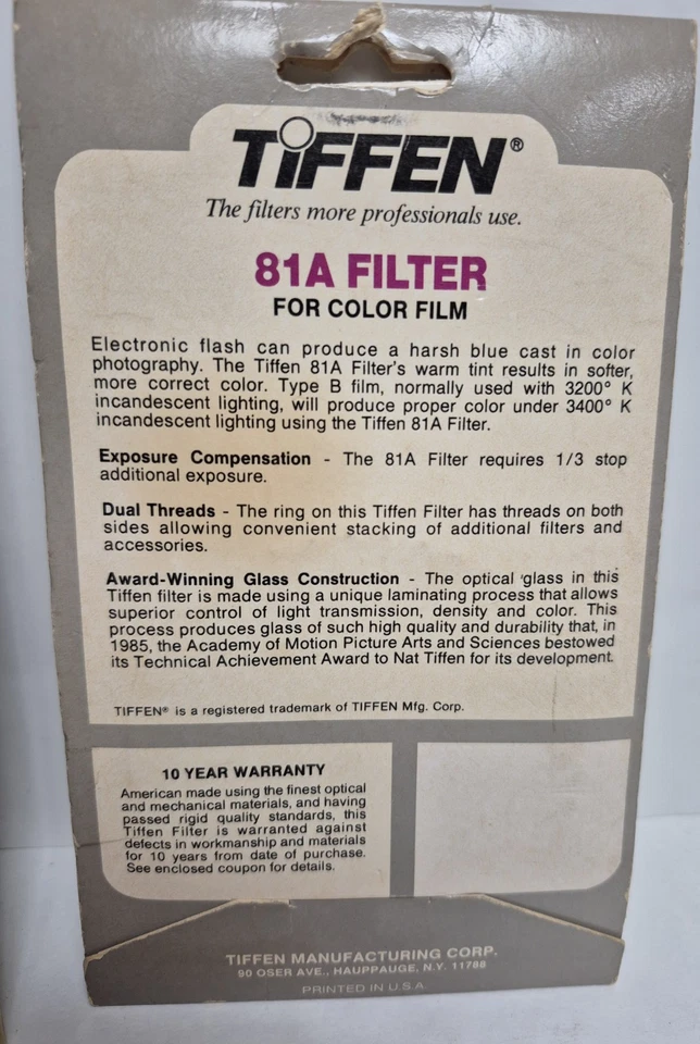 55mm Vintage Camera Filters, Polarizer, SKI 1A, 81A, Duto, 52 - 55 Stepping Ring - Image 2 of 4