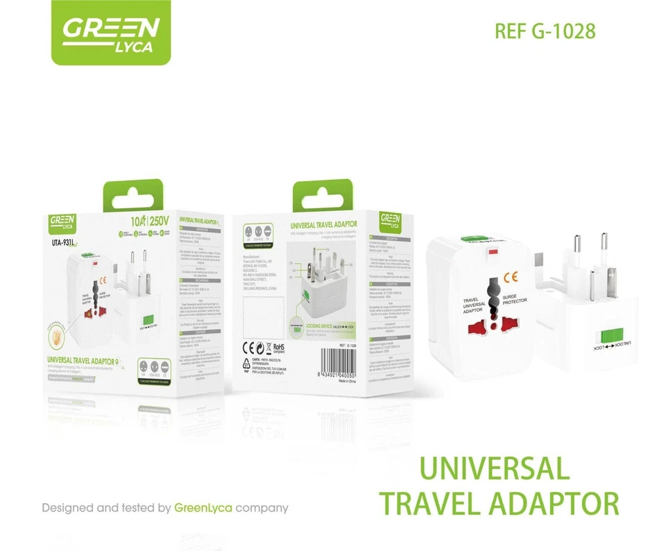 Universal Reiseadapter Weltweit All-in-One Steckdosenadapter International - Bild 2 von 3
