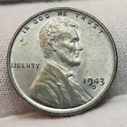 1943 D Lincoln Wheat Cent Steel Penny 1c Denver One Cent US AU LC-d43Md5
