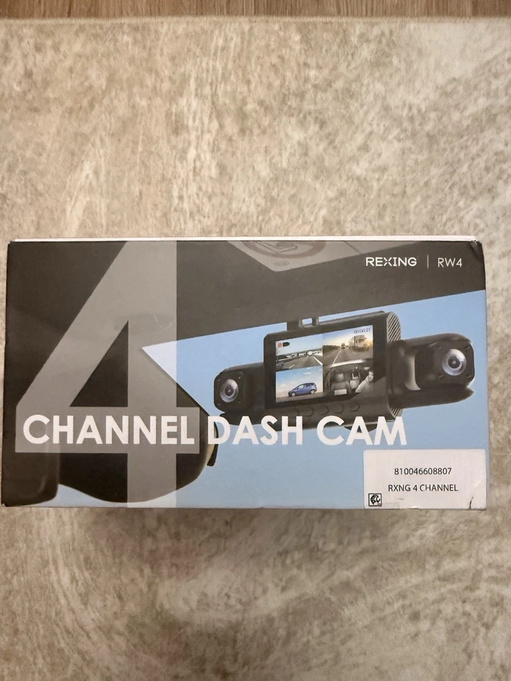 Rexing 4CH Dash Cam w/All 1080p, Loop Recording, G-Sensor, Dual Mount, 32GB Card - Image 2 of 4