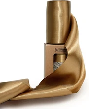 LaRibbons Pale Gold Satin Ribbon 4 Inch 10 Yards 4 x 10 Yards, 