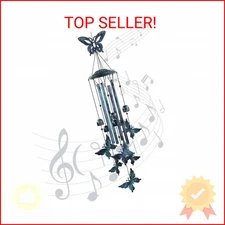 Yiiwinwy Butterfly Wind Chimes for Outside Large Aluminum Tubes Outdoor Decorati