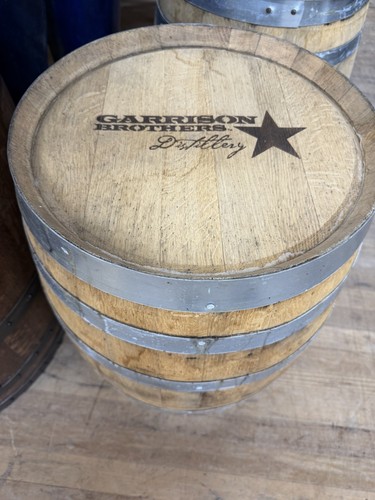 Empty Garrison Brothers 15 Gallon Oak Bourbon Barrel