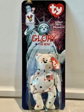 Rare Retired McDonald’s “GLORY THE BEAR” Beanie Baby In Unopened Box w/2 Errors