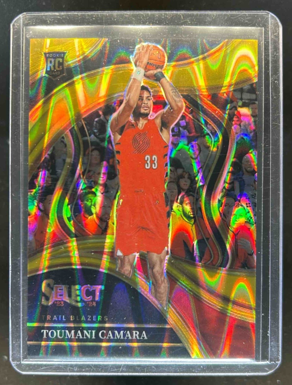2023-24 Select Toumani Camara RC Gold Tectonic Prizms Courtside #/10