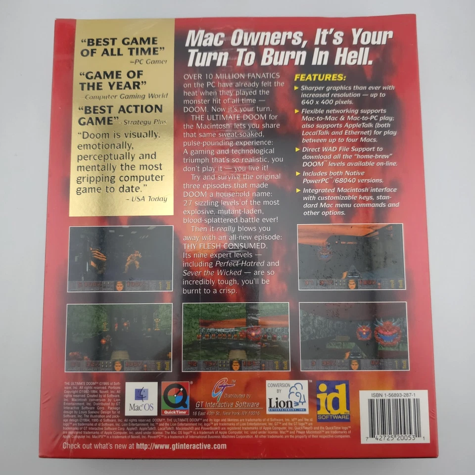 The Ultimate Doom: For the Macintosh, 1995, Big Box, New & Sealed - Image 3 of 4