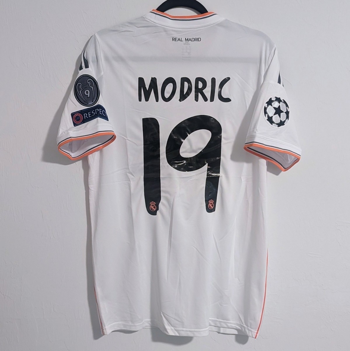 Real Madrid Luka Modric 2014 UCL Final Retro Jersey Men's XL | eBay