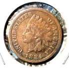 1884 indian head cent  VG