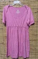 Aerie 100% Cotton Babydoll Style  Dress Pinks And White Striped XL
