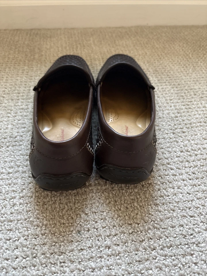 Tommy Bahama Basket Weave Loafer Men’s Size 11.5 Brown Leather - Image 3 of 4