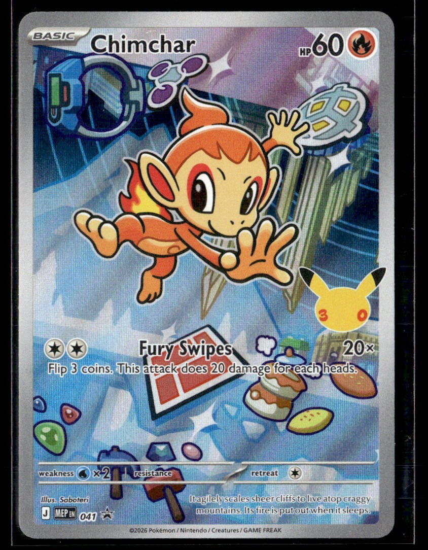 Pokemon Mega Evolution Promo Chimchar Black Star Promo #041
