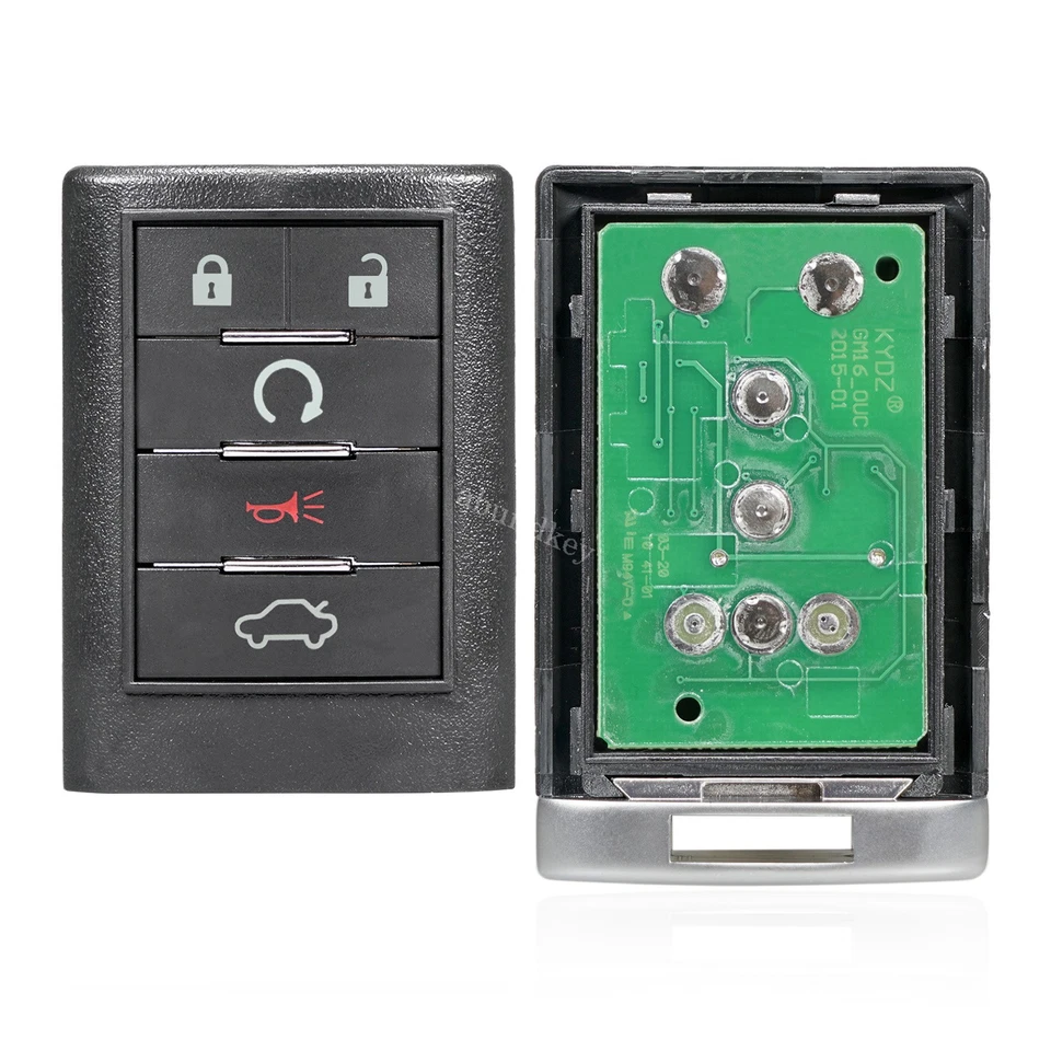 For 2008 2009 2010 2011 2012 2013 Cadillac CTS DTS Keyless Entry Remote Key Fob - Image 4 of 4