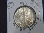 1945 Walking liberty half in choice B.U. condition # 9