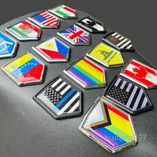 3D Car Body Rear Trunk Lid Tailgate Badge Emblem Decal Shield Flag Sticker