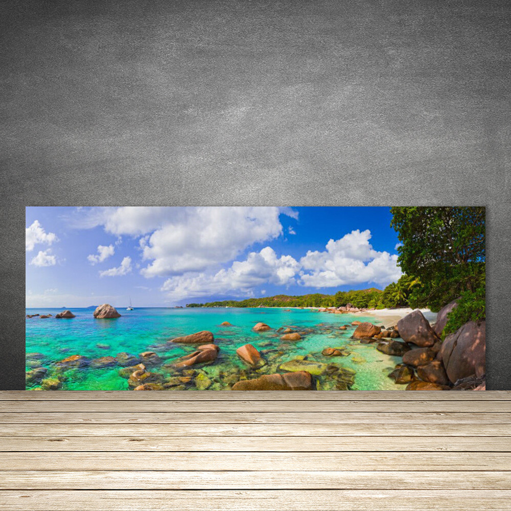 Crédence de cuisine en verre trempé 125x50 cm avec impression haute définition paysage