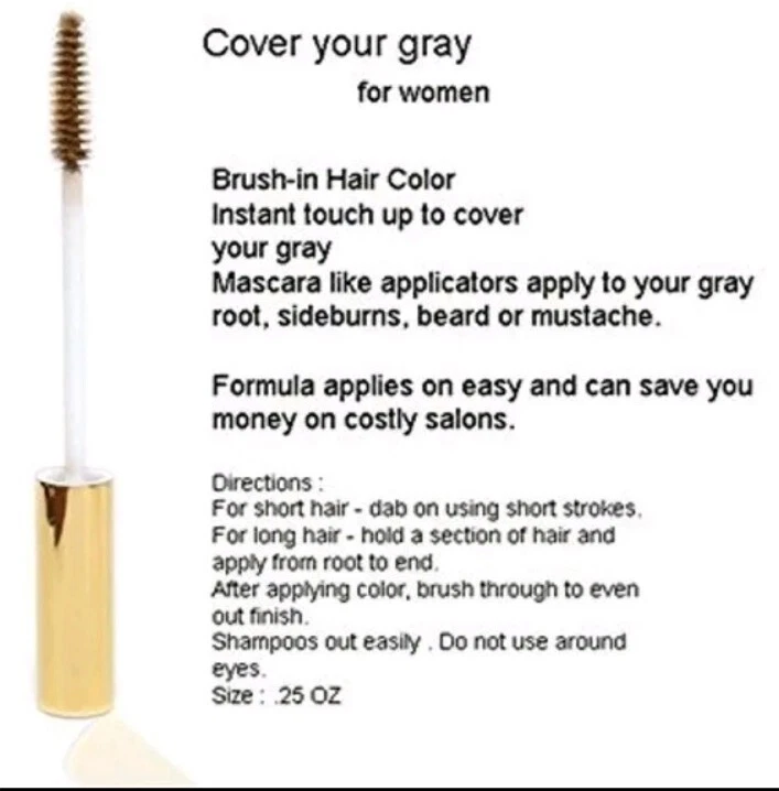 *INSTANT COLOUR* Cover Your Grey Hair  Root Touch-Up - Black - Image 3 of 4