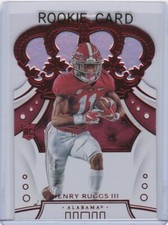 HENRY RUGGS III ROOKIE CARD Die-Cut MIRROR $$ RED RC Crown Royale Alabama RARE!