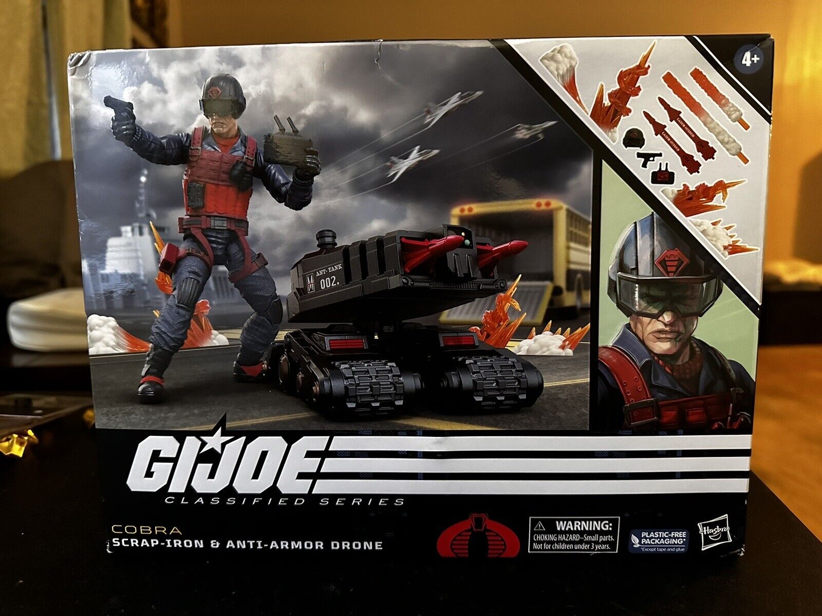 G.I. Joe Classified Series Cobra Scrap-Iron Action Figure and Anti-Armor Drone