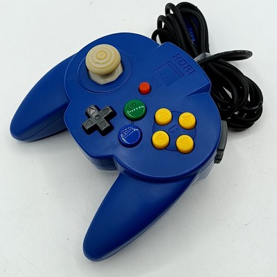 Nintendo 64 Hori Pad Mini Controller Blue Tested and Working From Japan N64 #2