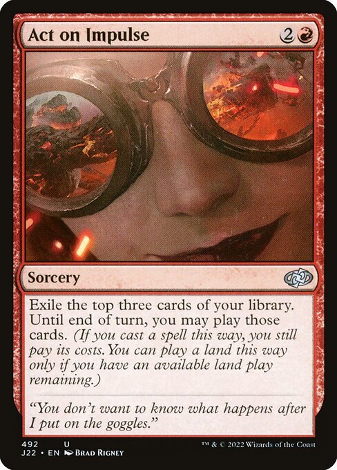 Act on Impulse MTG Jumpstart 2022 Uncommon NM x4 - Magic Card Anime