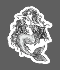 Mermaid Sticker Long Hair Waterproof
