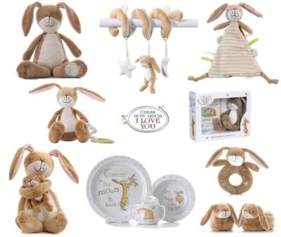 Guess How Much I Love You Soft Toy Rattle Nutbrown Hare Spiral, Lullaby, Gifts