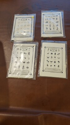 Lot of 4 Kan Scan Embroidery Image Design Cards Bernina Brother Scanner PE-Scan