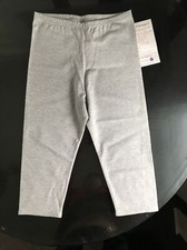 Vintage 1990s Activewear NOS New Fitness USA Made Capris Leggings Jr. XL Grey