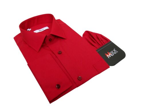 Rotes Herren Hemd+Tuch Klassisch 43/44 Gr.XL - Afbeelding 1 van 8