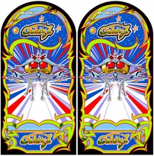 GALAGA Arcade Graphics Side Art Stickers