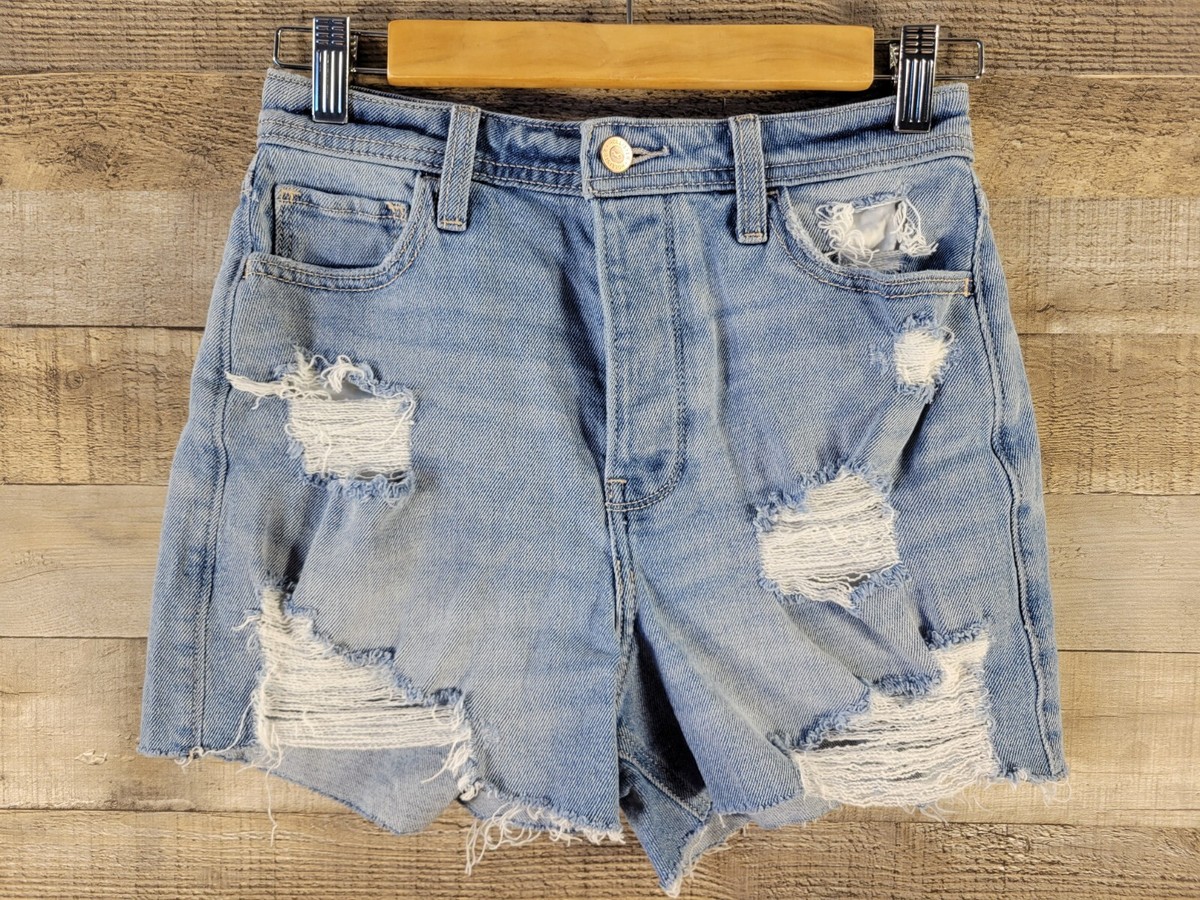 Distressed Mum Jeans Shorts Hollister Ultra High Rise Mom Jeans