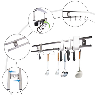 304 Stainless Steel Magnetic Blade Bar Rack 24Inch Magnetic Blade Holder