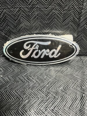 Ford Emblem Grill Tailgate 9 Inch Black And Silver New but DAMAGED scratched