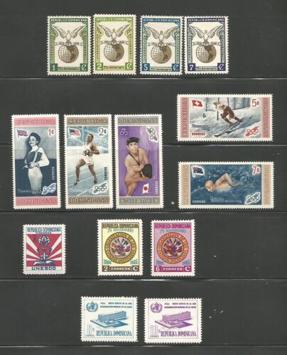 Lot of Dominican Republic stamps Issued 1949-1965 VF MNH - Photo 1/2