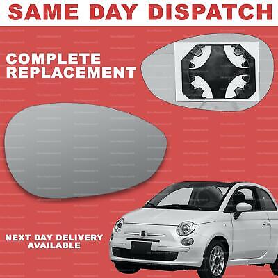 plate For Fiat 500 500c 2007-On Left passenger side Flat Electric mirror glass