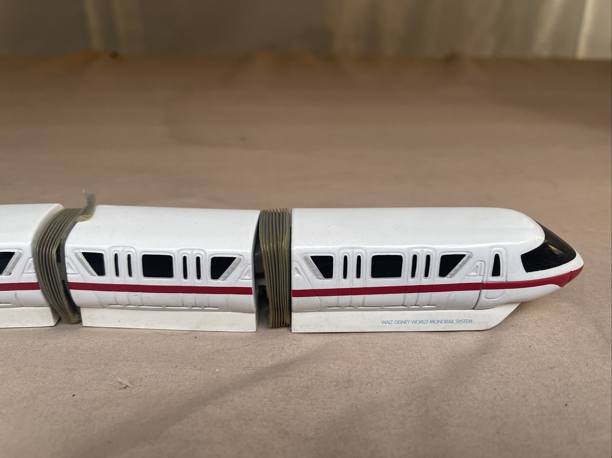 EXCELLENT WALT DISNEY WORLD MONORAIL SYSTEM ORANGE STRIPE DIECAST