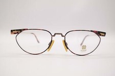 Vintage Actuell Couture Bistro 159 842 Multicolored Brass Oval Glasses NOS