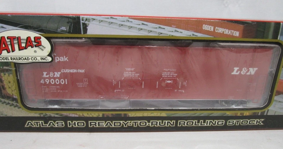 Atlas HO Scale L&N Louisville Nashville Evans 53' DPD Box Car #490001 NOS Sealed - Image 2 of 3