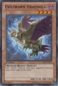 Evilswarm Hraesvelg - HA07-EN016 - Super Rare - Unlimited Edition x3 - Near Mint