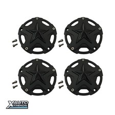 4 X Xd Series Xd827 Matte Black Center Cap W Gloss Black Star 827capmb-gb-1